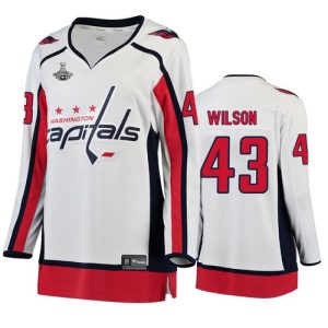 Damen Washington Capitals Trikot #43 Tom Wilson Weiß 2019 Stanley Cup